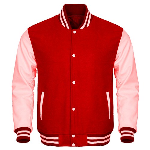 pink-varsity-jacket | Red And Pink Varsity Jacket For Womens… | Flickr
