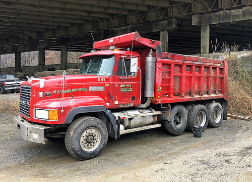 gr mack cl700 dumptruck red heavyequipment construction grexcavatinganddemolition tyrone pa pennsylvania industry