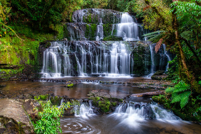 Waterfall nature at its best in the forest