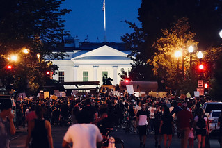 crowds gather on 16th St | by Joe in DC
