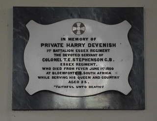 died from fever at Bloemfontein, South Africa while serving his Queen and Country