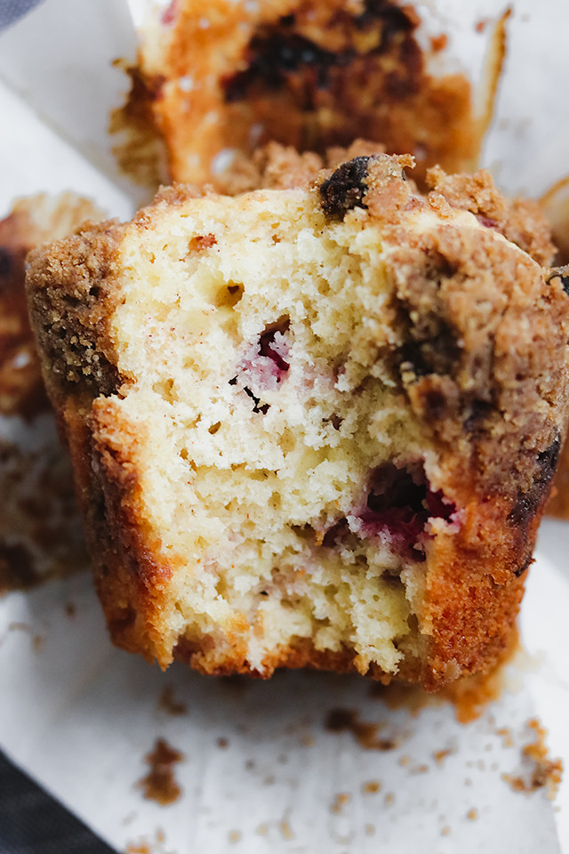 Raspberry and Star Anise Crumble Muffins
