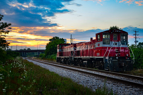 granville wsor wisconsin southern railroad freight train sunset 1505