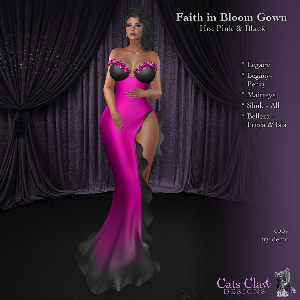 _CCD_Faith in Bloom Gown- Hot Pink & Black 1024