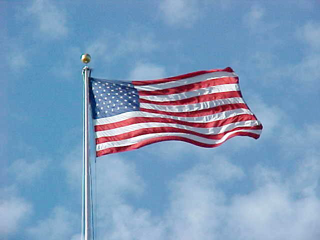 Flag flying over Arlington National Cemetery [01]