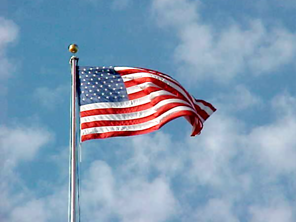 Flag flying over Arlington National Cemetery [02]