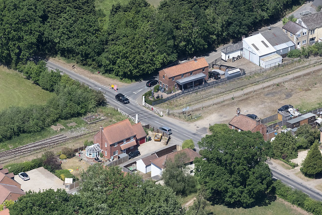 North Elmham Station aerial image - Mid Norfolk Railway