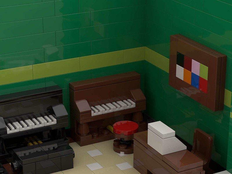 LEGO CUSTOM MODULAR INSTRUCTIONS MANUAL PIANO SHOWROOM PDF MOC J1 train city 