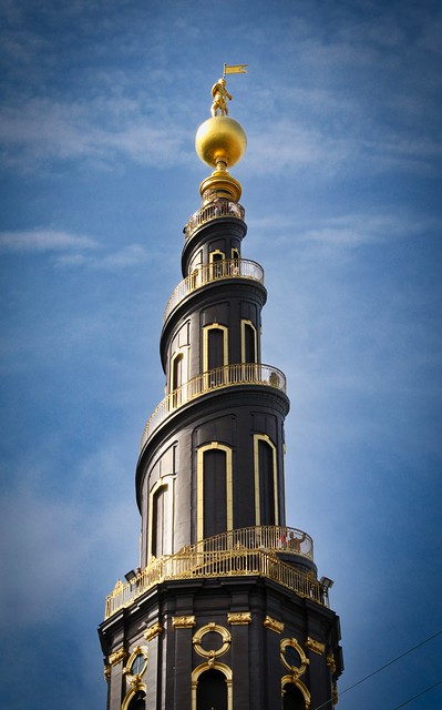 Thurah's corkscrew spire  - Tower of the Church of Our Savior - Copenhagen