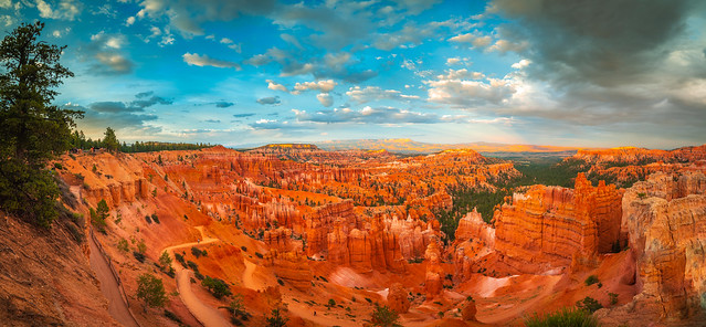 Huge Multishot Panorama Stitched in Lightroom! Bryce Canyon National Park Breaking Summer Storm Fuji GFX100 Fine Art Landscape Nature Photography! Bryce Canyon NP Utah Red Rock Scenery!