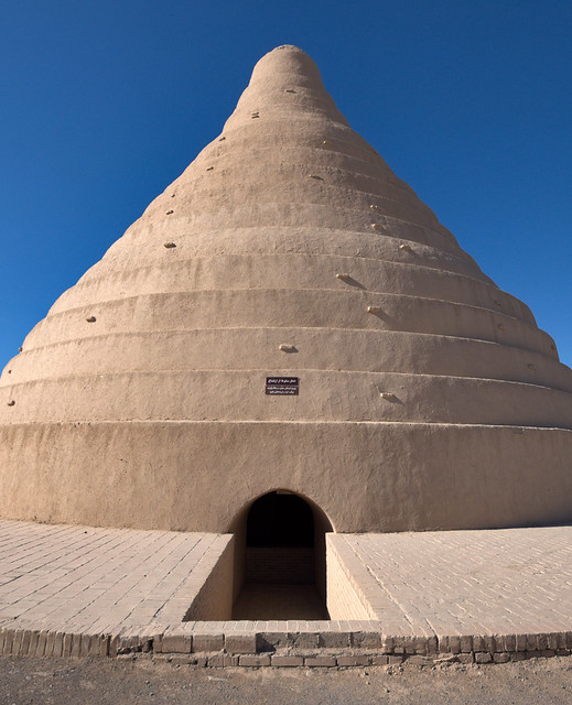 Mysterious conical adobe pyramid in Abarkuh, Iran