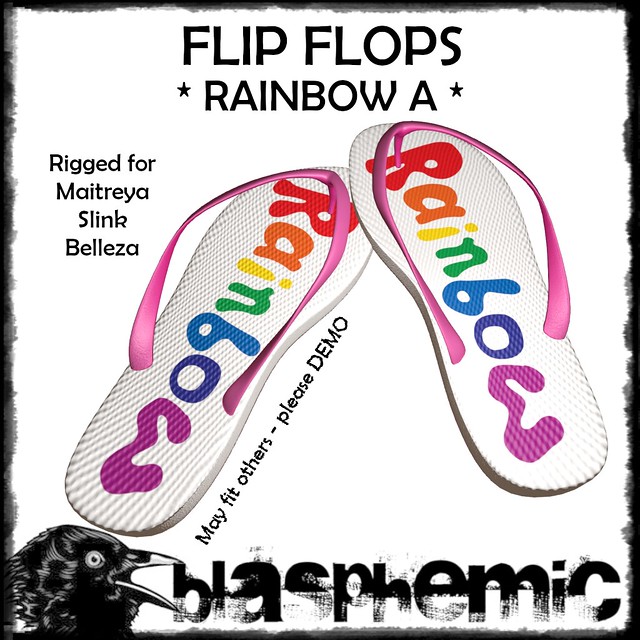 BLASPHEMIC - FLIP FLOPS - RAINBOW A