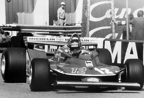Gilles Villeneuve  - Ferrari 312 T4 at Rascasse during practice for the 1979 Monaco GP