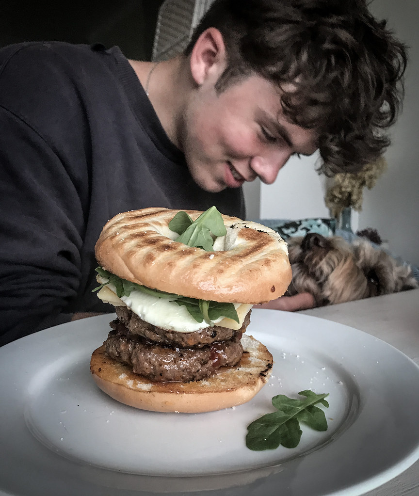 Yogi has a nose for a good homemade burger