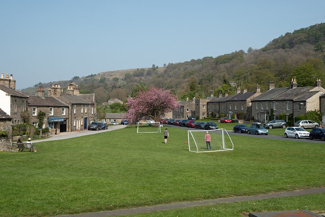 Village football on the Green, West Burton