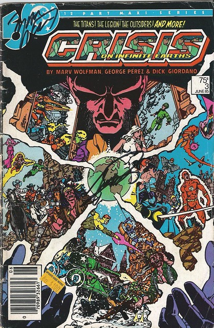 Crisis on Infinite Earths 3 Signed Marv Wolfman and George Perez