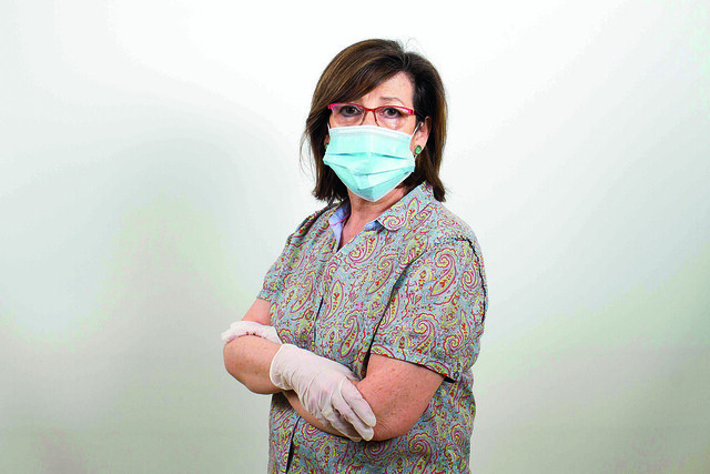 Personal del hospital de San Rafael  de Granada durante el estado de alerta por coronavirus