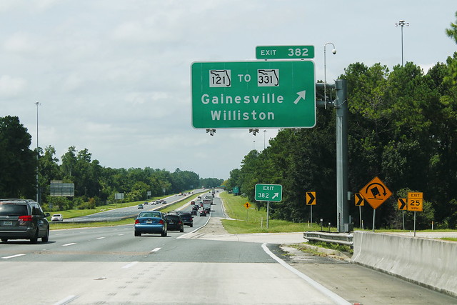 I-75 North - Exit 382  - FL121 to FL331 Gainesville