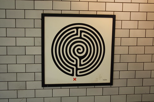 Art on the Underground Labyrinth 117 Colliers Wood closeup