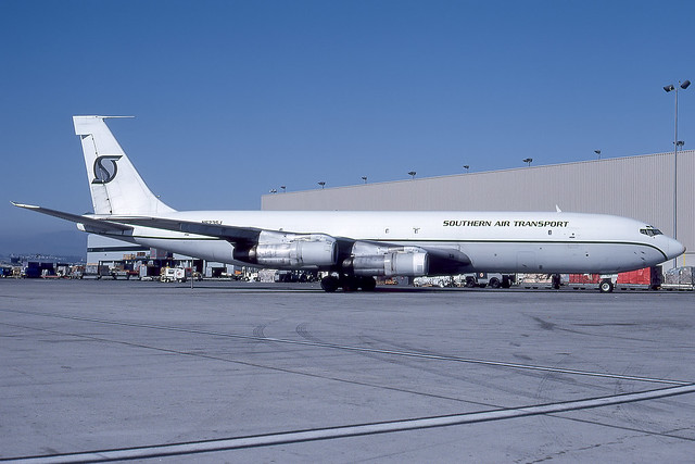 N523SJ - Boeing 707-369C - Southern Air Transport - KLAX - Sep 1989
