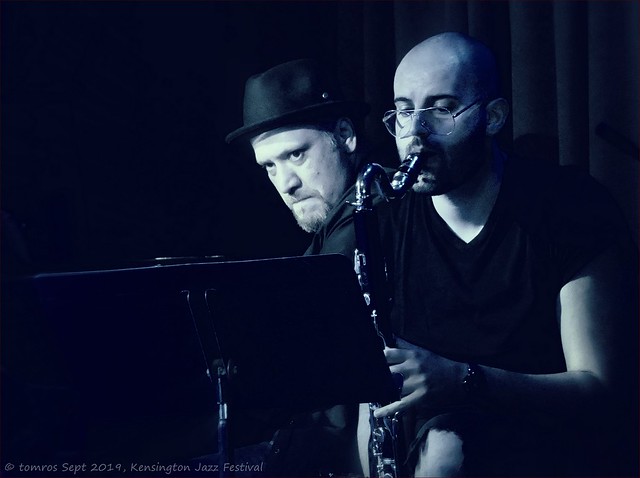 Robi Botos with Majd Sekkar, Kensington Jazz Festival, September 2019.