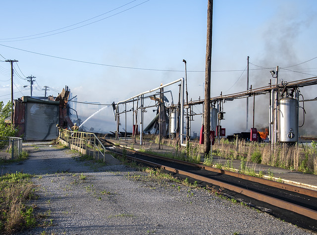 Southern Railway locomotive shop fire at Ludlow, Kentucky on June 10, 2020