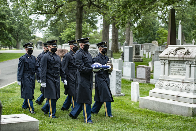 Modified Military Funeral Honors are Conducted for U.S. Army Air Forces 1st Lt. Cicero Sprinkle Jr.