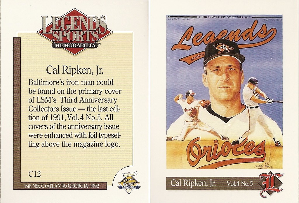 1992 Legends Magazine Insert National - Ripken, Cal
