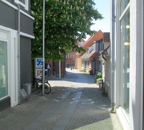 Old Street in Aalborg, Denmark