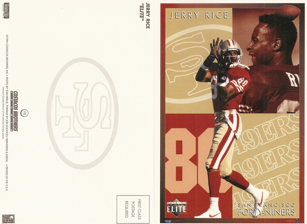 1994 Costaco Bros QB Club Postcard - Rice, Jerry