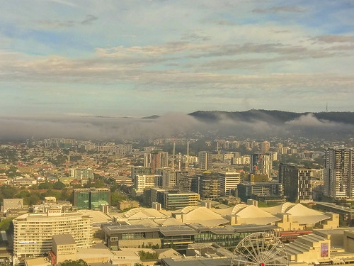 landscape city morning fog cityscape mist
