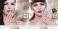 ALME Weekend Sales - "Alme Mesh Nails// Stylish Nudes & Fire Metals" in 4 shapes (For TSS & HW60L$)