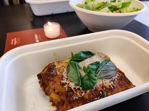 Lasagna and Caesar Salad