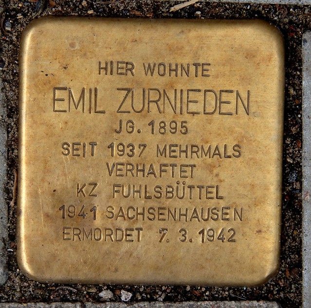 EMIL ZURNIEDEN * 1895 Hütten 66 (Hamburg-Mitte, Neustadt)