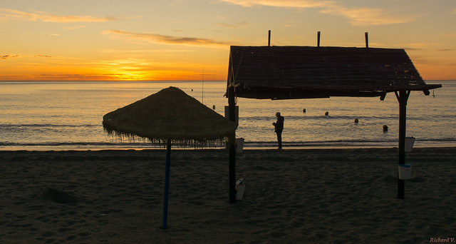 Sunrise, Lever du soleil, Espagne, Costa Del Sol, Torremolinos - 3316