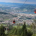 Čtyřmístná kabinková lanovka na Frakmüntegg, v pozadí Kriens a Luzern, foto: Radim Polcer