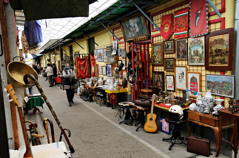 Antiques in the Ecseri flea market in Budapest - Hungary