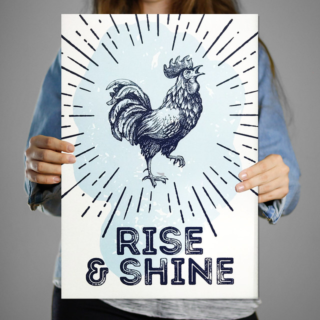 Rise and Shine Handcrafted Print Art