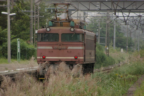 JRF EF81 series(0s, 106 - 126) in Mutsu-Ichikawa.Sta, Hachinohe, Aomori, Japan / Aug 27, 2008