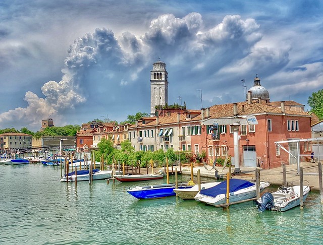 Clouds over Venice, Italy.