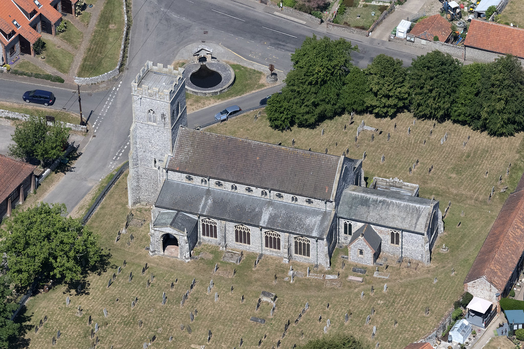 Upper Sheringham aerial image - All Saints Church