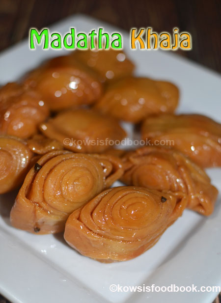 Madatha Khaja Recipe with Step by Step Pictures