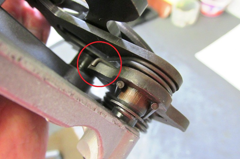 1983 Shift Pawl Spring Arm Location On Edge Of Gear Shift Return Plate