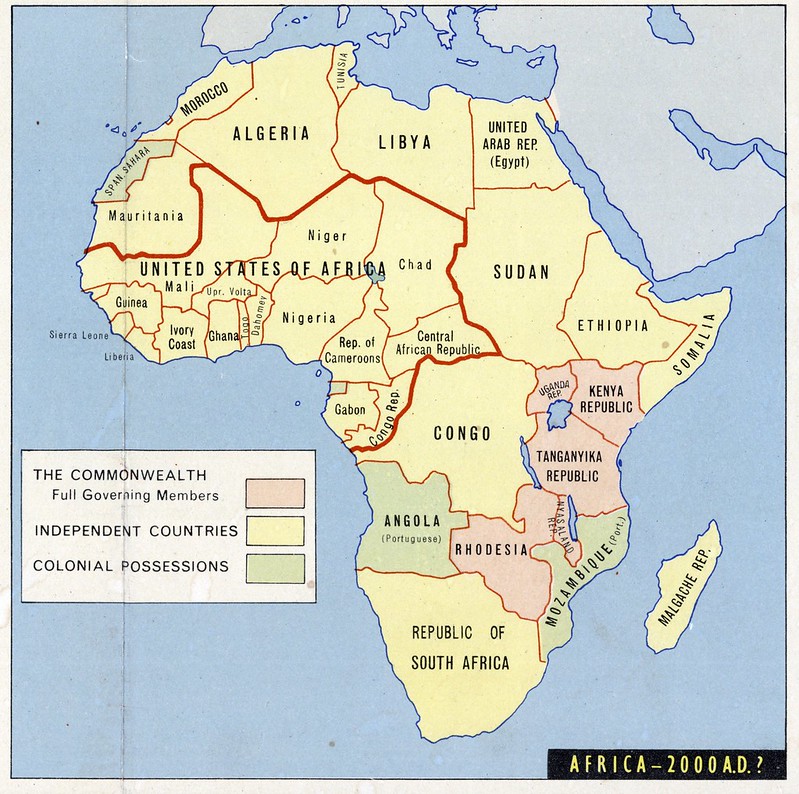 A prediction map of Africa at the beginning of the 21st century (1963)