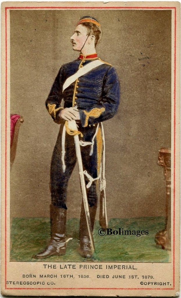 Vintage CDV Louis-Napoléon, Prince Imperial Neurdein Photo Hand Tinted