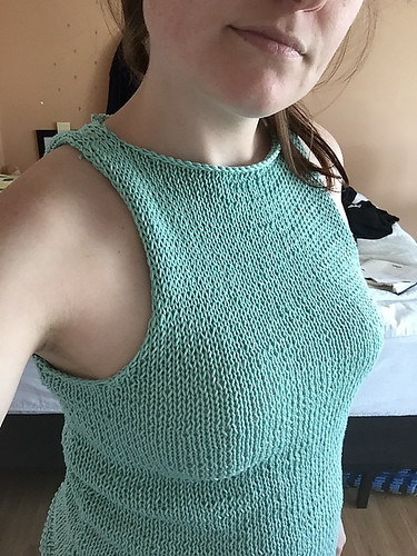 Christina knit this Silver Springs Tank in time for this hot, humid weather!