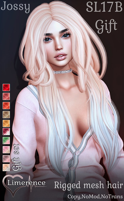 {Limerence} Jossy hair (GIFT) special for SL17B Shop and Hop