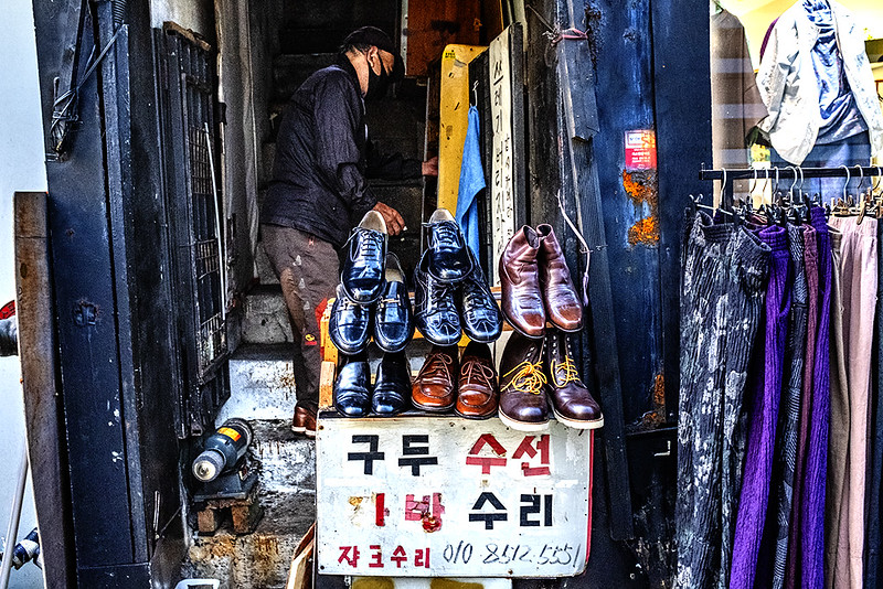 Shoes for sale in Nampo-dong on 6-20-20--Busan
