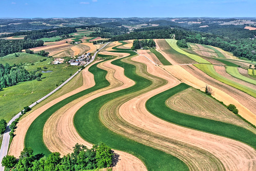 seven valleys pa pennsylvania york county farm aerial drone view farming fields