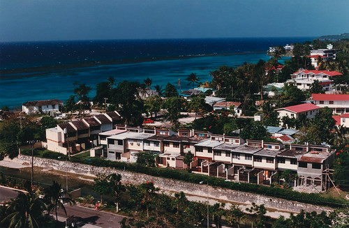 jamaica ocean blue green water viewpoint coast coastline travel 1988 caribbean ocho rios